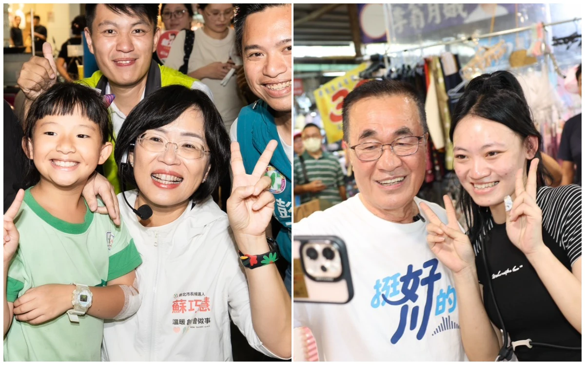 新北激戰！蘇巧慧掃夜市端「大巨蛋」政見　李四川搶攻三重承諾建「雙北自行車橋」