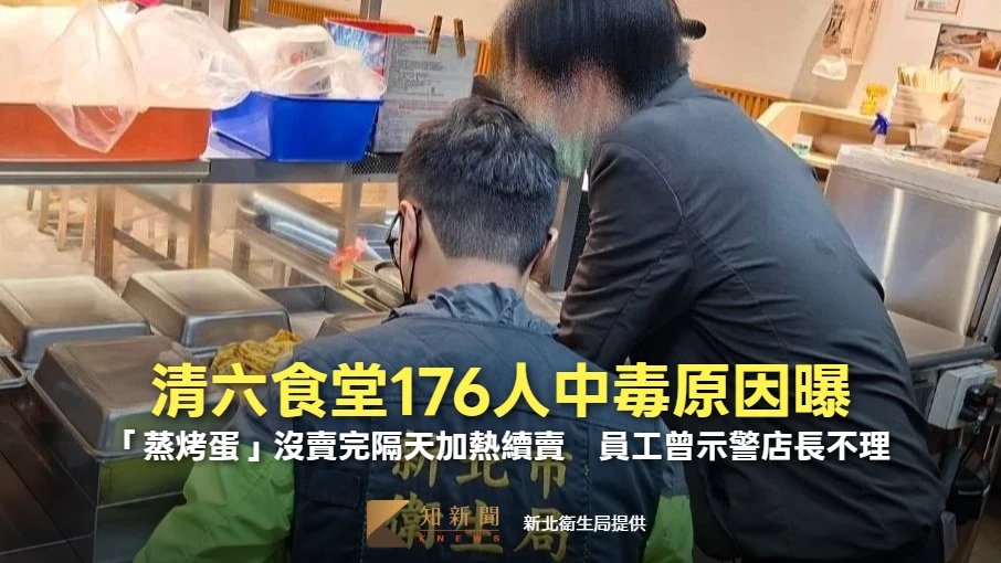 清六食堂176人中毒原因曝！「蒸烤蛋」沒賣完隔天加熱續賣　員工曾示警店長不理